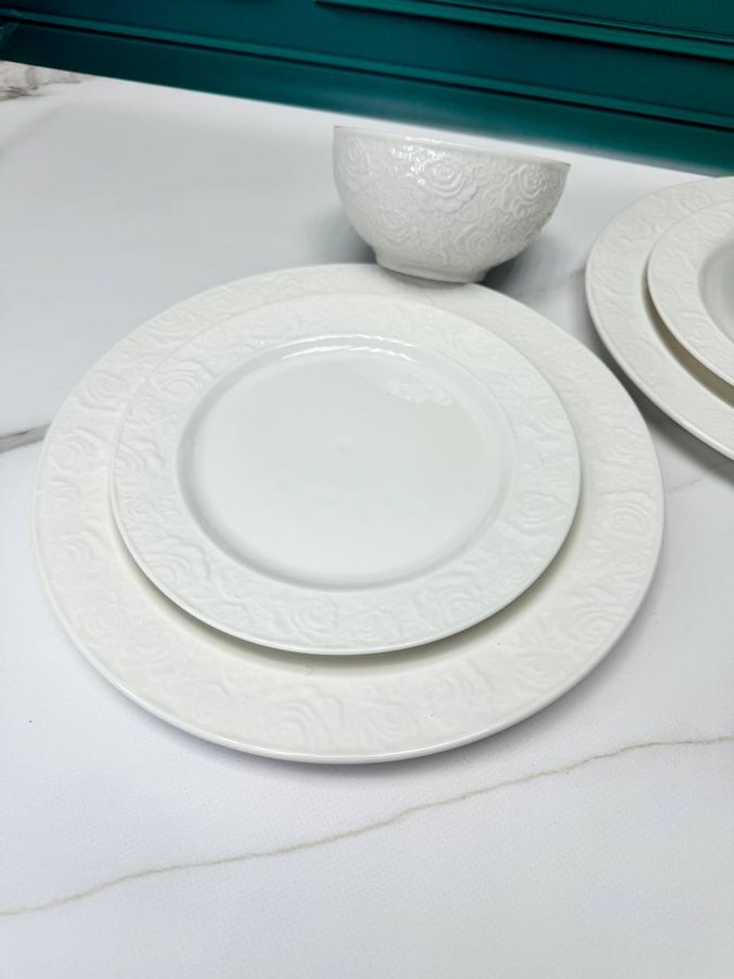 Набор посуды на 2 персоны Белая Роза, 6 предметов