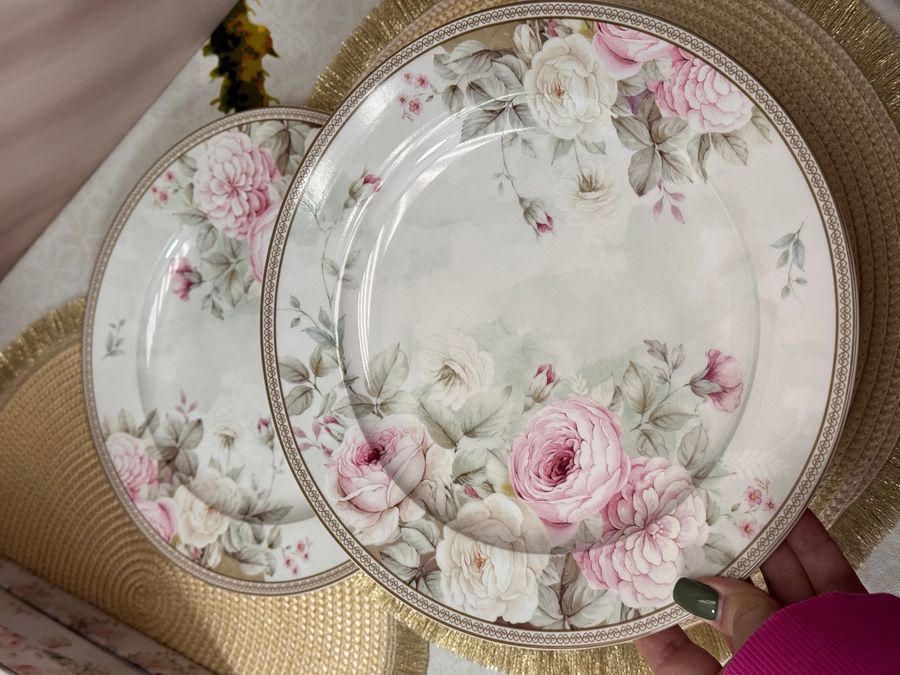 Тарелки фарфоровые English roses набор 6 шт 26 см