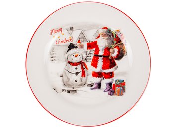 Набор новогодних тарелок Дед Мороз и Снеговик 25,5 см 858-0022-6