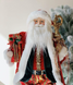 Фигура новогодняя Санта с посохом 60 см 6011-004