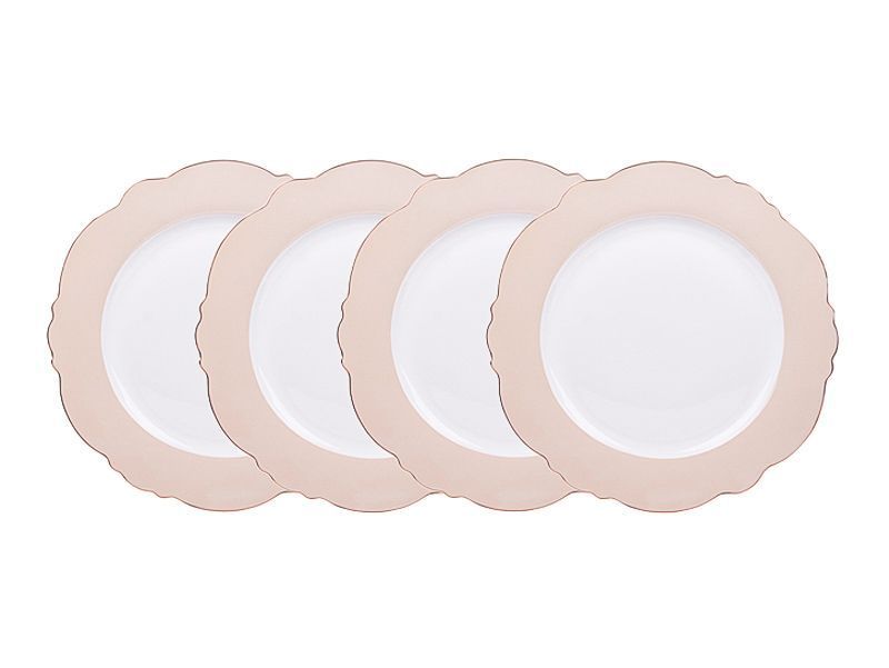 Набір фарфорових тарілок "HANNA BEIGE" 4 шт 27 см