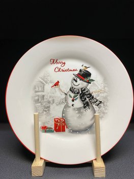 Набор новогодних тарелок Снеговик 25,5 см 858-0023-6