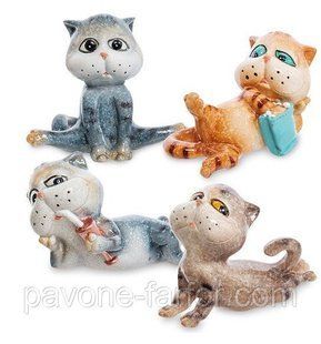 Набор из 4 фигурок, статуэток "Котики" MN- 03