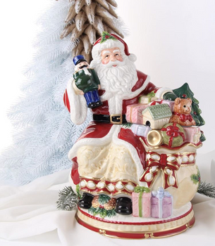Цукерниця, ємність для солодощів Дід Мороз з подарунками 59-580