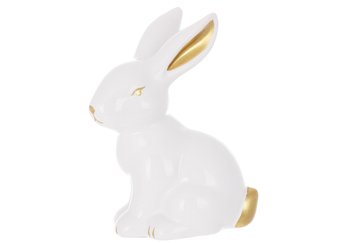 Фігурка порцелянова Кролик 10 см з золотими вушками