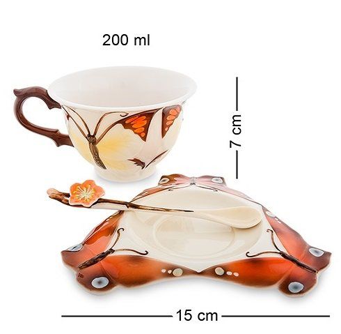 Чашка з Блюдцем Метелик Pavone 200 Мл Fm-01/ 7