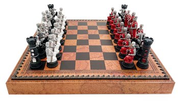 Подарочный набор Italfama "Рыцари тамплиеры" шахматы шашки, Нарды