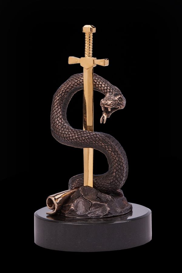 Бронзова Статуетка Vizuri змія. Вічна Мудрість