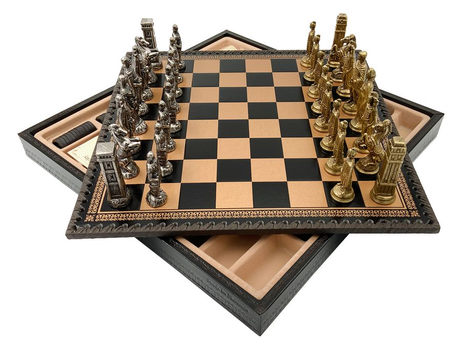 Подарочный набор Italfama "Romani vs Barbari" (шахматы, шашки, Нарды)