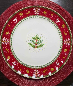 Новогодние тарелки 26 см, набор 6 шт 943-160