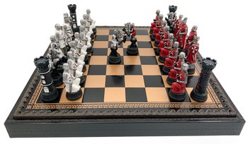 Подарочный набор Italfama "Рыцари тамплиеры" шахматы шашки, Нарды