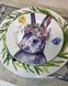 Набір з 8 Тарілок Кролик (4 Шт 26 См + 4 Шт 19 См). Пасхальний посуд