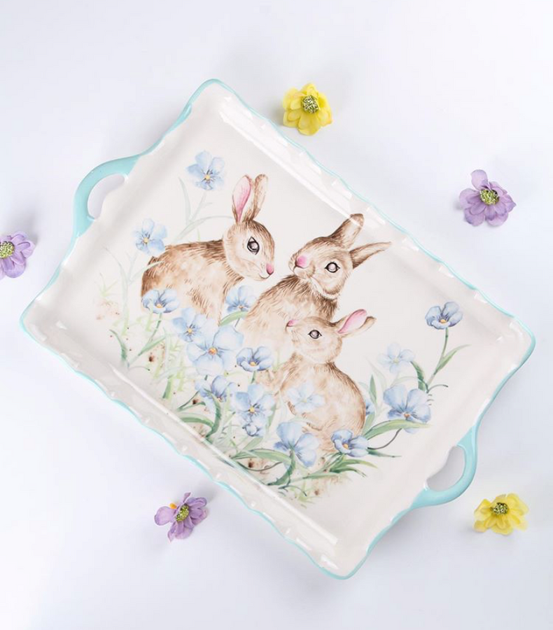 Блюдо Керамічне Кролики 36 См 358-962