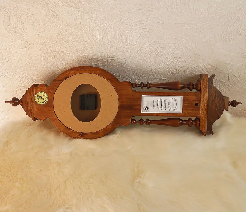 Настенные часы деревянные с термометром 9/760