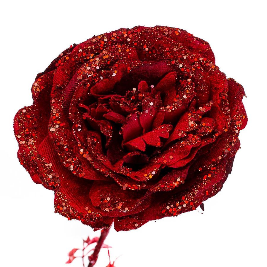 Квітка Новорічна "Троянда" 6008-024