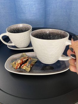 Чайний Набір Космос 400 Мл, Набір Чашок для Чаю з Блюдцями на 2 Персони