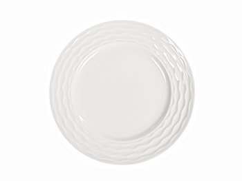 Набор белых десертных тарелок Волны 6 шт 19 см
