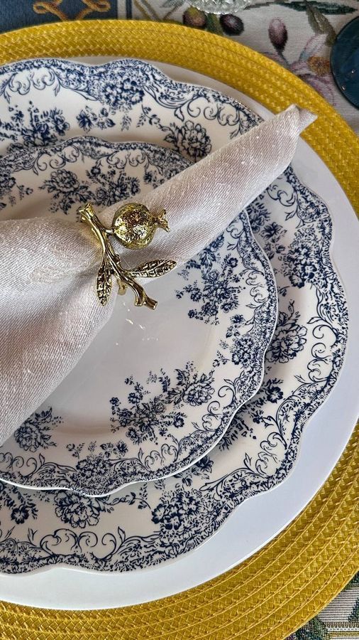 Набір тарілок Vintage Англійська троянда на 4 персони, 8 пр-в