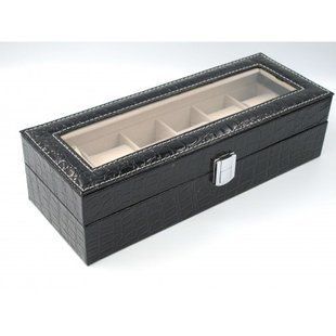 Шкатулка для часов Craft 6PU.CROC.BL черная