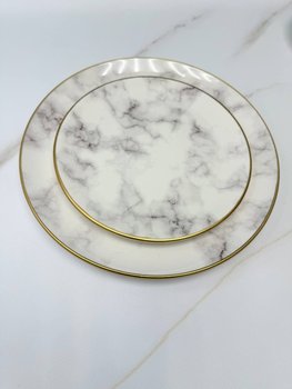 Набір тарілок 12 шт Marble (6 шт 26 см + 6 шт 19 см), Турецька Кераміка