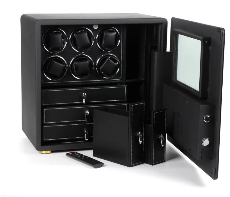 Шкатулка сейф для механічних Годинників Salvadore Mini Black Safe