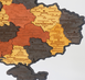 Карта України 3D Об'Ємна Дерев'яна 55 Х 38 См