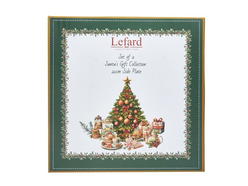 Набор новогодних тарелок "SANTA'S GIFT" 21 см 6 шт