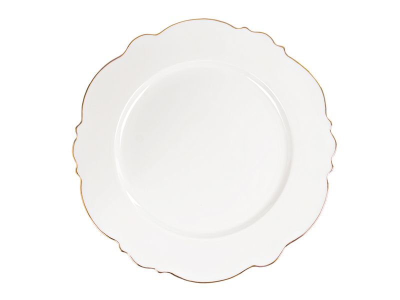 Набор тарелок на 2 персоны White Princess 6 шт, белый фарфор
