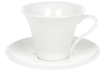 Чайный набор белый фарфоровый Kleo на 4 персоны 260 мл