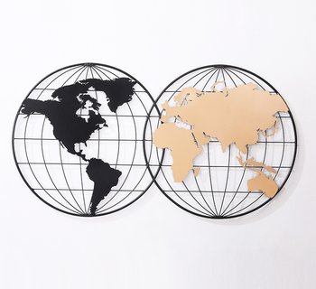 Настенный металлический декор Карта мира 92071
