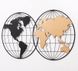 Настенный металлический декор Карта мира 92071