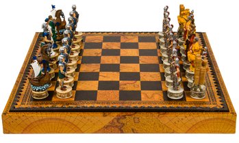 Подарочный набор Italfama "Битва за Трою" шахматы шашки, Нарды