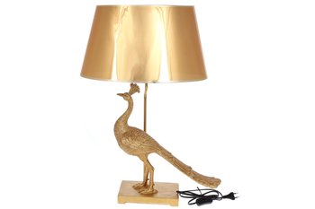 Лампа декоративная Павлин с абажуром