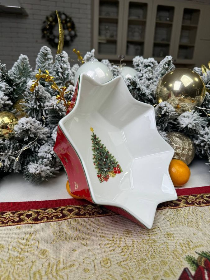 Салатник Порцеляновий Новорічний 23 См 985-124