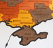 Карта Украины деревянная с подсветкой 143*100 см
