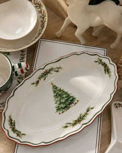 Блюдо новогоднее Green Christmas 35 х 20 см 1 шт без коробки