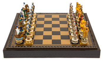 Подарочный набор Italfama "Битва за Трою" шахматы шашки, Нарды R72048+219GN