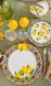 Набір тарілок фарфорових Лимони 12 шт (6 шт 27 см + 6 шт 19 см)
