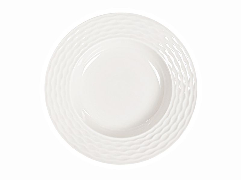 Сервиз столовый фарфоровый классический белый Волна 359-479