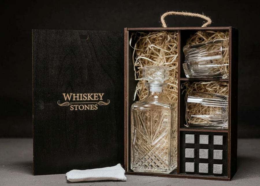 Набор для виски подарочный Henley со стаканом, графином и камнями