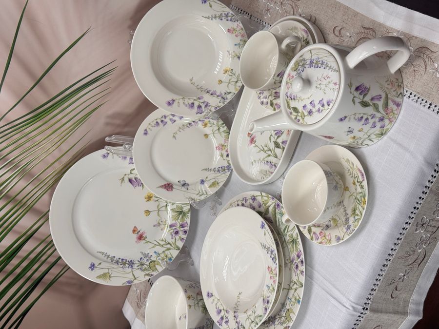 Набор фарфоровых тарелок Floral 27 см